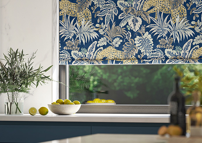 Leopard, Lapis  - Roller Blind - Image 5